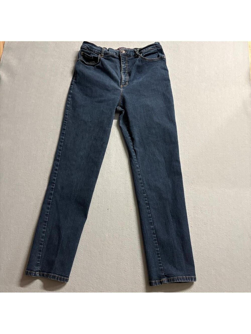 Gloria Vanderbilt Amanda Jeans Womens 14 Blue Denim High Rise Straight Leg